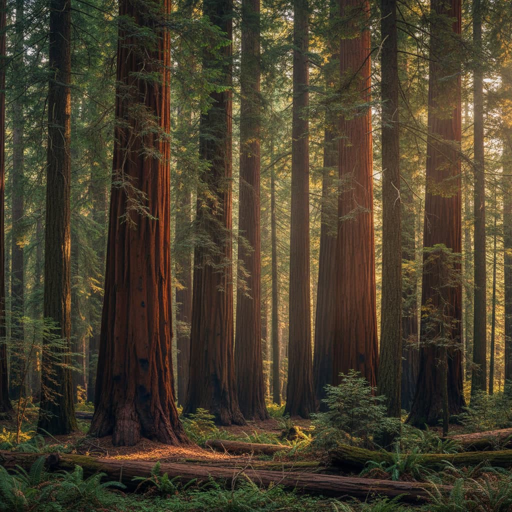 Redwood stand in daylight